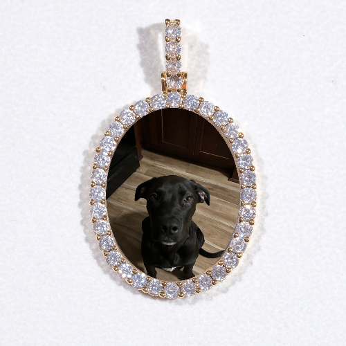 3D Oval Custom Picture Pendant