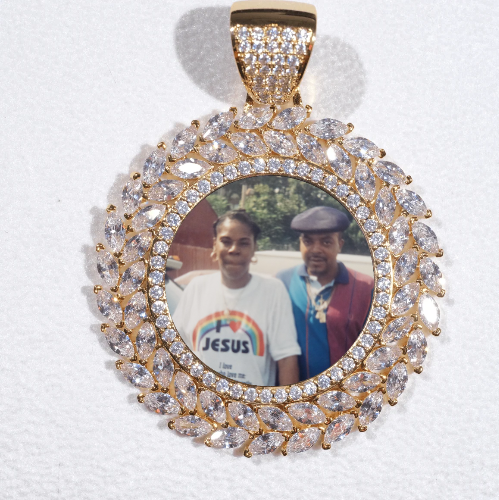Large 3D Wheat Ear Custom Picture Pendant