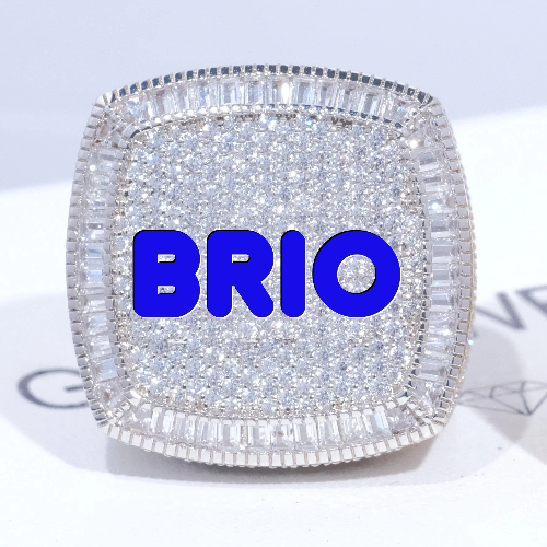 CUSTOM LETTER 3D ICED RING