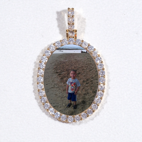 3D Oval Custom Picture Pendant