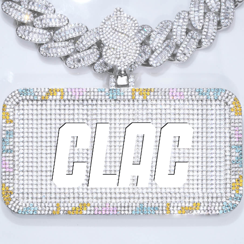 CUSTOM LETTER NECKLACE 3D COLORFUL SQUARE