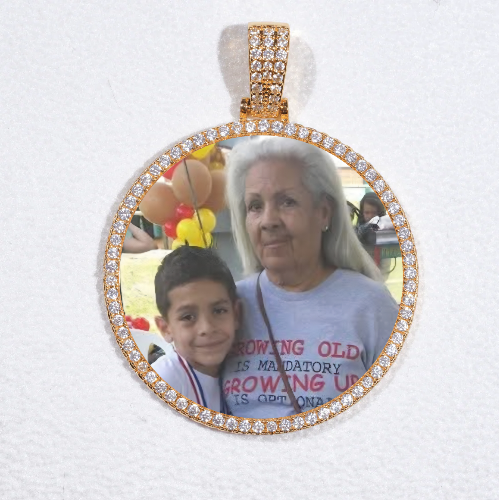 MEDIUM 3D CIRCLE CUSTOM PICTURE PENDANT