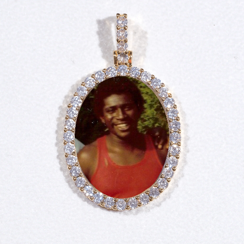 3D Oval Custom Picture Pendant