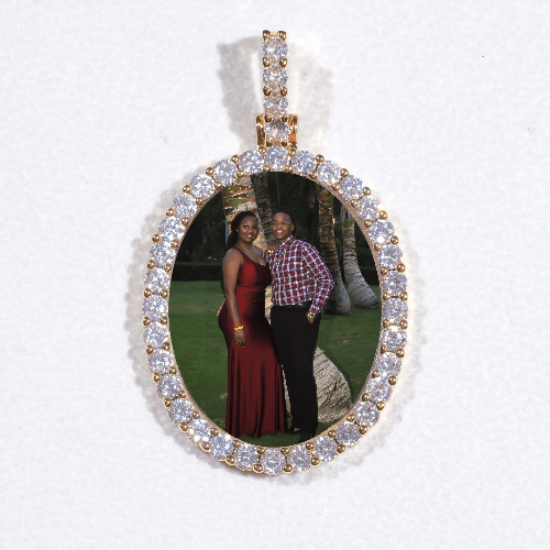 3D Oval Custom Picture Pendant