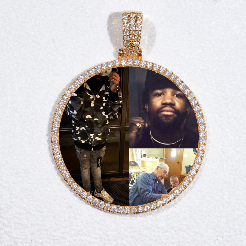 MEDIUM 3D CIRCLE CUSTOM PICTURE PENDANT