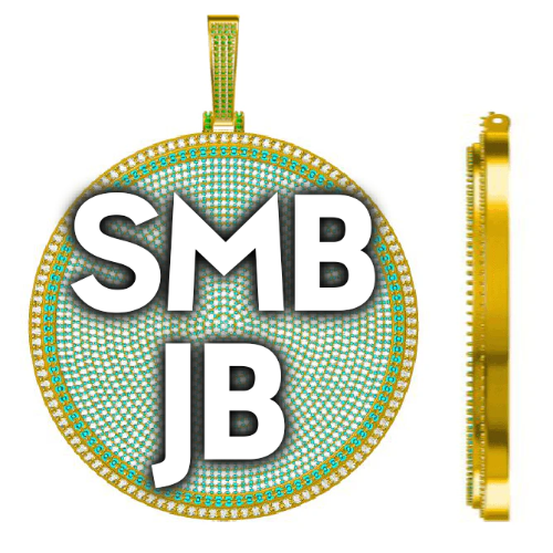 CUSTOM LETTER NECKLACE 3D BIG DISC