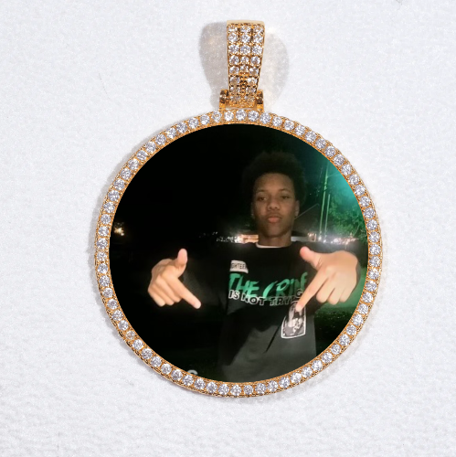 MEDIUM 3D CIRCLE CUSTOM PICTURE PENDANT
