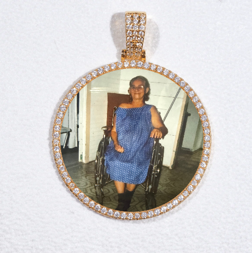 MEDIUM 3D CIRCLE CUSTOM PICTURE PENDANT