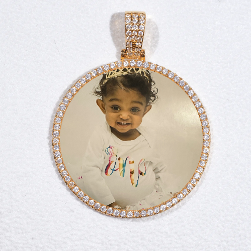 MEDIUM 3D CIRCLE CUSTOM PICTURE PENDANT