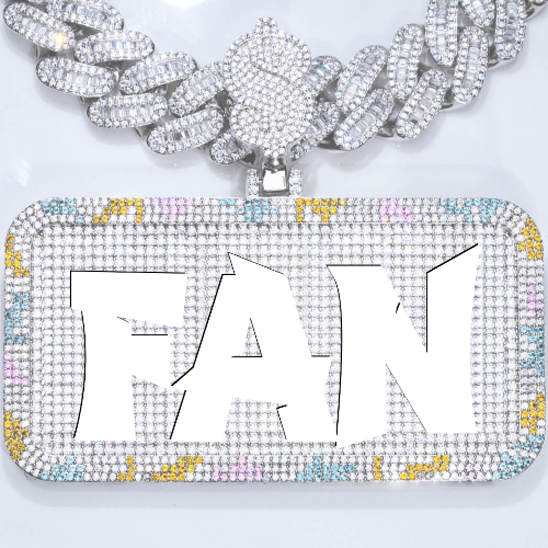 CUSTOM LETTER NECKLACE 3D COLORFUL SQUARE