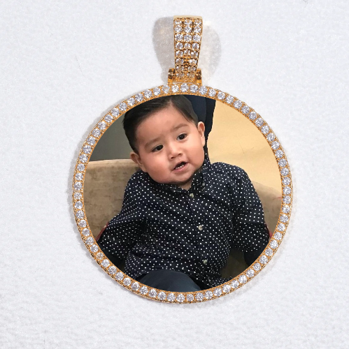 MEDIUM 3D CIRCLE CUSTOM PICTURE PENDANT