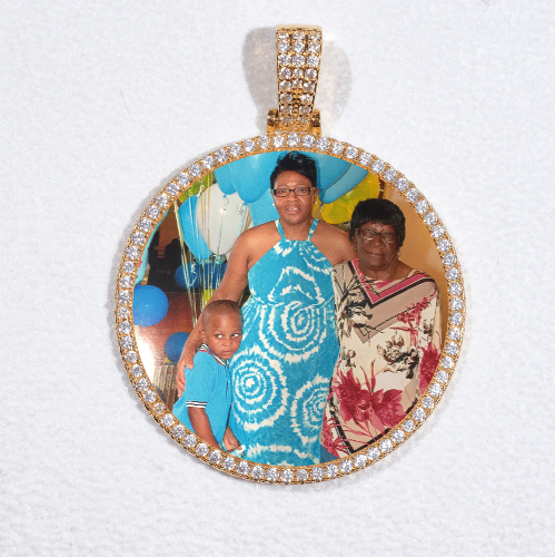 MEDIUM 3D CIRCLE CUSTOM PICTURE PENDANT