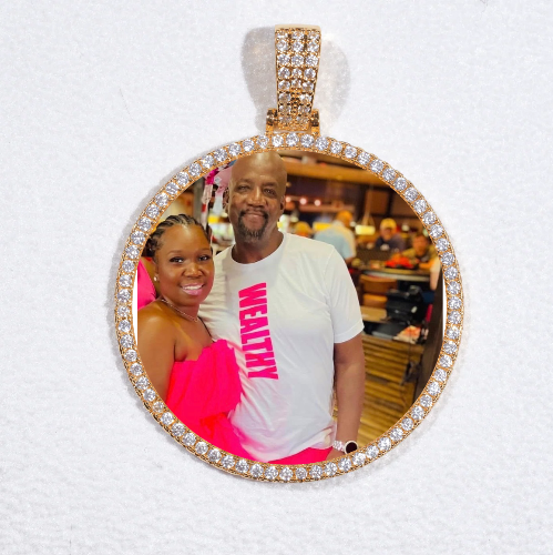 MEDIUM 3D CIRCLE CUSTOM PICTURE PENDANT