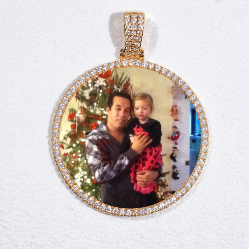 MEDIUM 3D CIRCLE CUSTOM PICTURE PENDANT