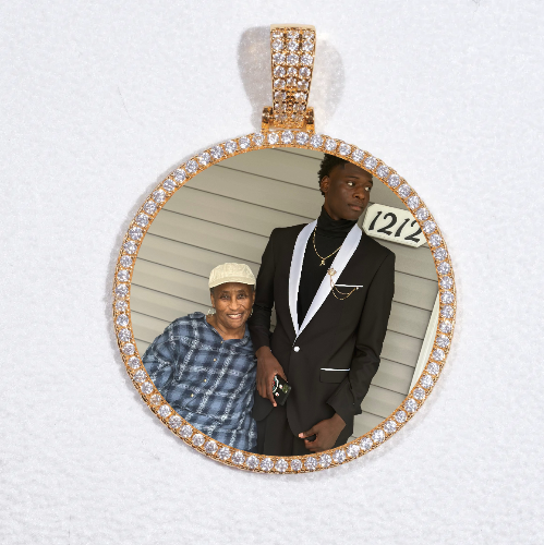 MEDIUM 3D CIRCLE CUSTOM PICTURE PENDANT