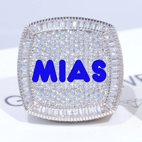 CUSTOM LETTER 3D ICED RING