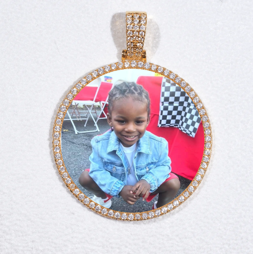 MEDIUM 3D CIRCLE CUSTOM PICTURE PENDANT