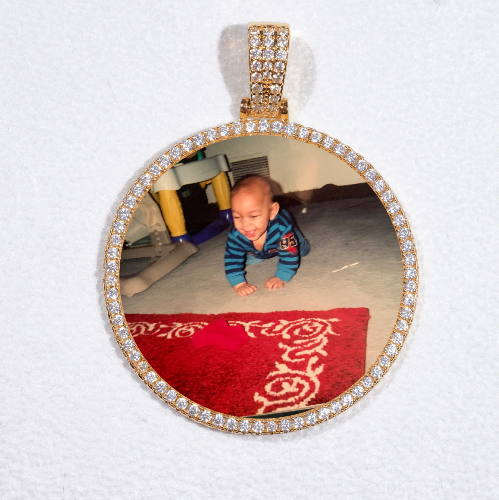 MEDIUM 3D CIRCLE CUSTOM PICTURE PENDANT