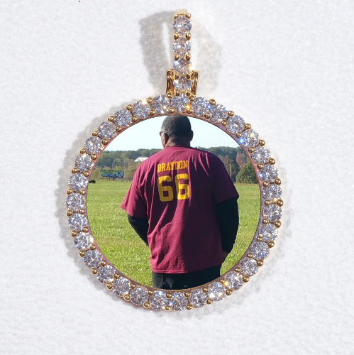 3D CIRCLE CUSTOM PICTURE PENDANT SMALL SIZE