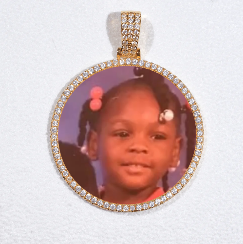 MEDIUM 3D CIRCLE CUSTOM PICTURE PENDANT