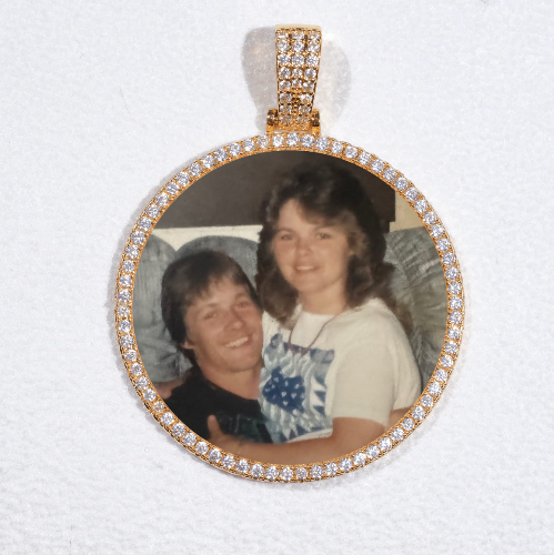MEDIUM 3D CIRCLE CUSTOM PICTURE PENDANT