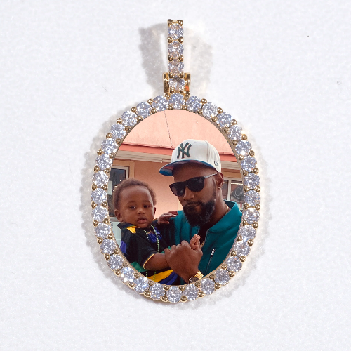 3D Oval Custom Picture Pendant