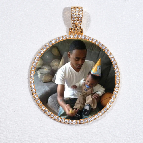 MEDIUM 3D CIRCLE CUSTOM PICTURE PENDANT