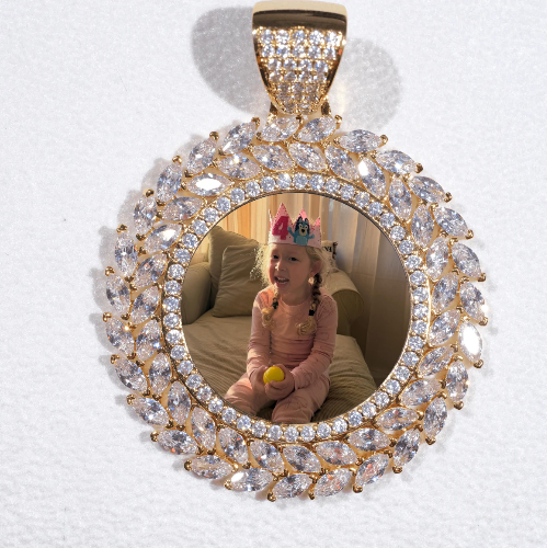 Large 3D Wheat Ear Custom Picture Pendant