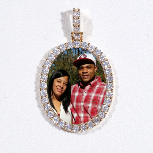 3D Oval Custom Picture Pendant
