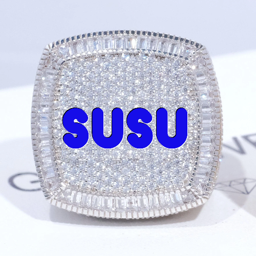 CUSTOM LETTER 3D ICED RING