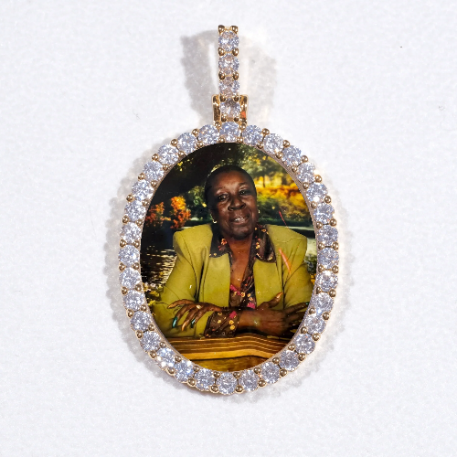3D Oval Custom Picture Pendant