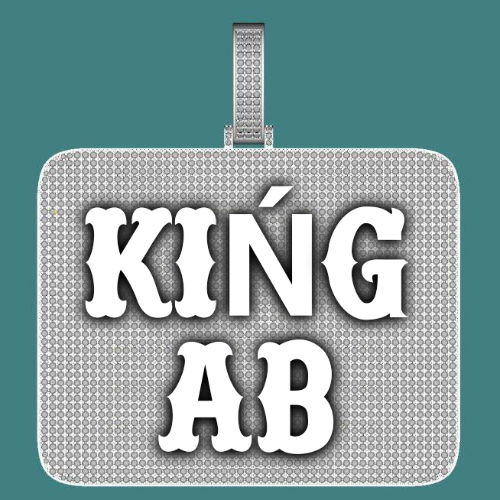 CUSTOM LETTER NECKLACE 3D BIG SQUARE