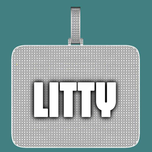 CUSTOM LETTER NECKLACE 3D BIG SQUARE