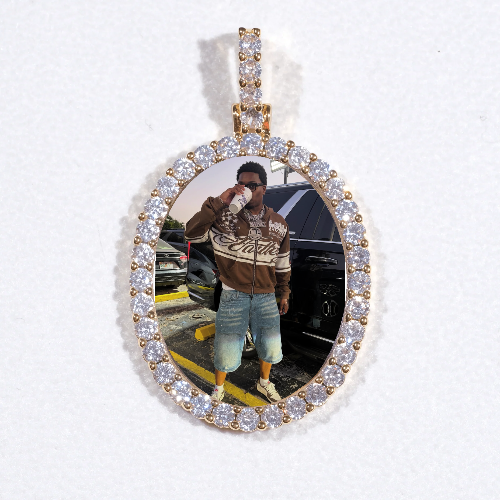 3D Oval Custom Picture Pendant