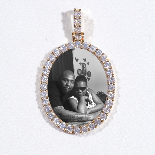 3D Oval Custom Picture Pendant