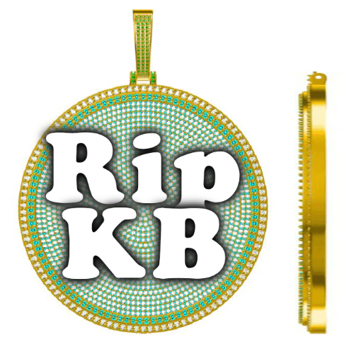 CUSTOM LETTER NECKLACE 3D BIG DISC