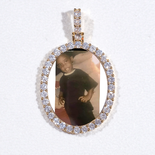 3D Oval Custom Picture Pendant