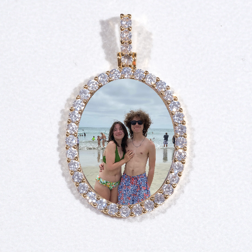 3D Oval Custom Picture Pendant