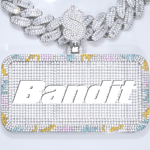 CUSTOM LETTER NECKLACE 3D COLORFUL SQUARE