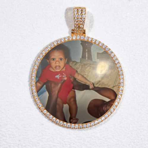 MEDIUM 3D CIRCLE CUSTOM PICTURE PENDANT