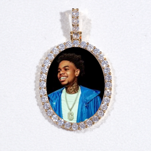 3D Oval Custom Picture Pendant