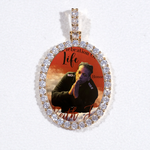 3D Oval Custom Picture Pendant
