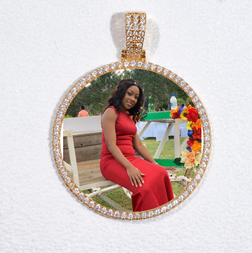 MEDIUM 3D CIRCLE CUSTOM PICTURE PENDANT