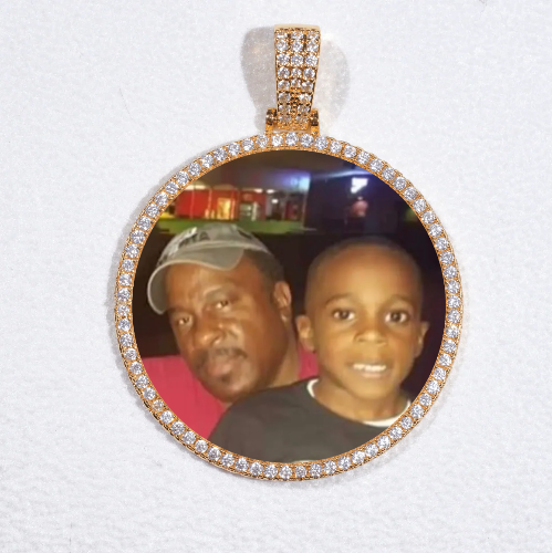 MEDIUM 3D CIRCLE CUSTOM PICTURE PENDANT