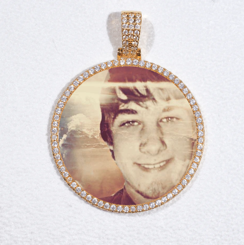 MEDIUM 3D CIRCLE CUSTOM PICTURE PENDANT
