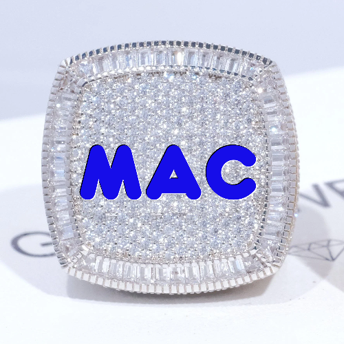 CUSTOM LETTER 3D ICED RING