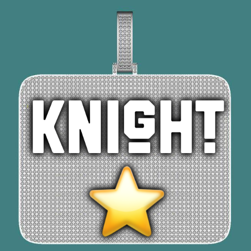 CUSTOM LETTER NECKLACE 3D BIG SQUARE