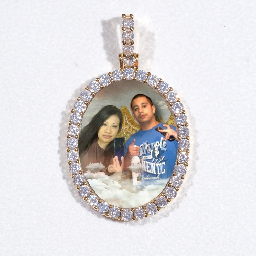3D Oval Custom Picture Pendant