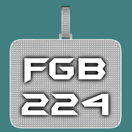 CUSTOM LETTER NECKLACE 3D BIG SQUARE