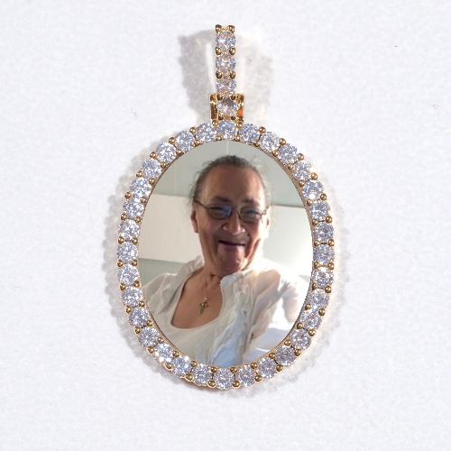 3D Oval Custom Picture Pendant